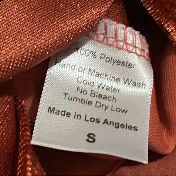 Lucy In The Sky Rust Velvet Mini Dress - Picture 9 of 9